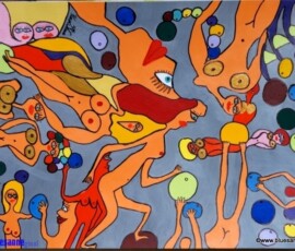 Balls 09.08. - 19.08.2015 44 x 31 cm Acryl + Marker + Plaka auf Papier