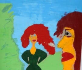 Beinlos 00.00.2011 42 x 29,5 cm Acryl auf Papier