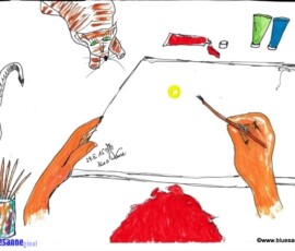 Bewegende Malerei (BTTB 7) 24.05.2015 29,7 x 21 cm Acryl + Marker auf Papier