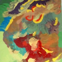 Landy 26.10.2000 56 x 42 cm Gouache auf Papier