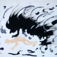 LawinederVergangenheit 10.06.2016 42 x 29,5 cm Acryl auf Papier