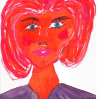 LilaLady 25.11.2001 29,4 x 21 cm Wasserfarbe auf Papier