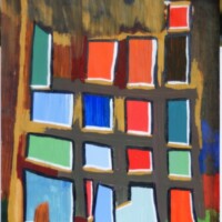 Living 27.01.2003 44 x 30 cm Acryl + Plaka auf Papier