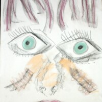 Lookie 00.00.2013 42 x 29,5 cm Pastellkreide auf Papier