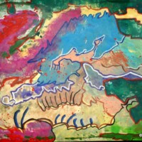 LuckySky 00.05.2012 63 x 44 cm Acryl auf Papier