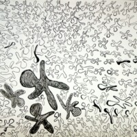 Mandl 20.11.2001 42 x 29,5 cm Tinte auf Papier