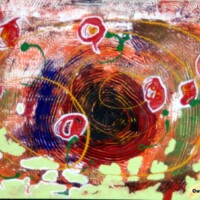 Meadow 00.08.2012 60 x 42 cm Acryl + Gouache auf Karton