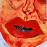 Mouth 26.10.2000 56 x 42 cm Gouache auf Papier