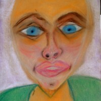 Mr.P. 15.02.2004 42 x 29,5 cm Pastellkreide auf Kartonpapier