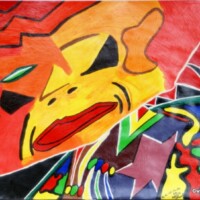 MusikMaker 14.12. - 15.12.2002 44 x 30 cm Acryl + Plaka auf Papier