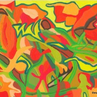 NatureGirl 02.02.2003 29,7 x 21 cm Gouache auf Karton