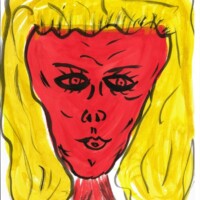 OrangeLady 26.11.2001 29,4 x 21 cm Wasserfarbe auf Papier