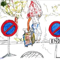 Parken Verboten (BTTB 12) 29.05.2015 29,7 x 21 cm Acryl + Marker auf Papier