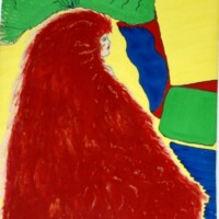 RedLady 00.00.2000 56 x 42 cm Gouache auf Papier