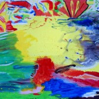 Rest 00.00.2004 63 x 44 cm Gouache auf Papier