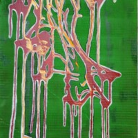 Rinnend 01.11.2012 59 x 37 cm Acryl auf Wellpappe