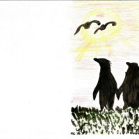 RomantikPingus 16.04.1997 29,4 x 21 cm Wasserfarbe auf Papier