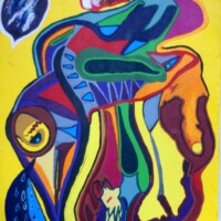 SadBird 00.12.2011 64,5 x 54,5 cm Acryl auf Stoff bespannt auf Holzplatte