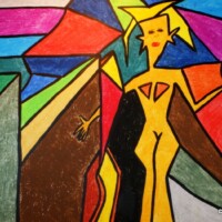 Schweigen 23.01.2015 42 x 29,5 cm Öl-Pastellkreide + Acryl auf Papier