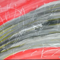 SecretSigns 22.11.2001 42 x 29.5 cm Ölkreide + Wasserfarbe auf Papier