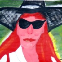 Selbstportrait 13.12.2012 42 x 29,5 cm Acryl auf Papier