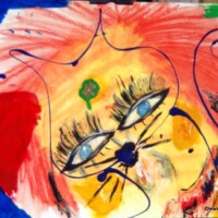 ShinyHeadCat 01.08.2012 59 x 42 cm Acryl + Gouache auf Papier