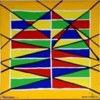 Smalty 01.01.2003 31 x 31 cm Acryl + Gouache auf Karton