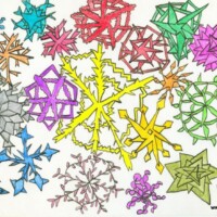 Snow 27.12. - 28.12.2001 29,7 x 21 cm Buntstift + Tusche auf Papier