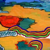 Suomi 25.01.2003 44 x 30 cm Acryl + Plaka auf Papier