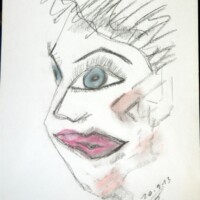 Think 10.09.2013 42 x 29,5 cm Pastellkreide auf Papier