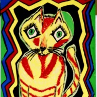 Tigerlilie 13.02. - 15.02.2000 42 x 29,5 cm Gouache auf Papier