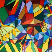 Triaman 10.08. - 20.08.2015 44 x 31 cm Acryl + Marker + Plaka auf Papier