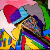 Türmchen 00.00.2011 42 x 29,5 cm Acryl auf Papier