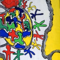 Tummy 07.02. - 08.02.2003 42 x 29,5 cm Acryl auf Kartonpapier