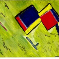 UglyPic 03.01.2003 29.7 x 21 cm Acryl + Kugelschreiber auf Karton