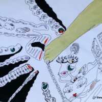 Wertlos 04.09.2013 42 x 29,5 cm Acryl + Marker auf Papier