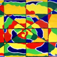 Windowcolor 27.11. - 30.11.2002 44 x 30 cm Acryl + Plaka auf Papier