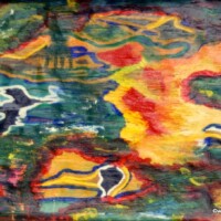 Woody 25.01.2003 43,5 x 30 cm Acryl + Plaka auf Papier