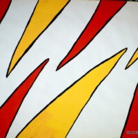 ZickZack 00.00.2012 63 x 44 cm Acryl auf Papier