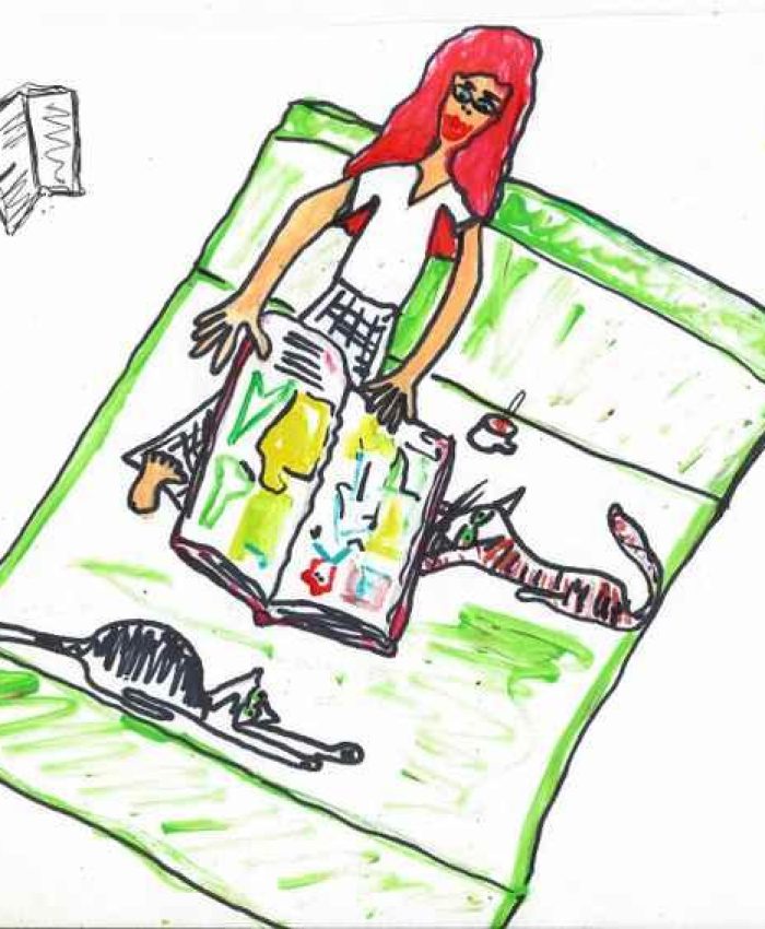 Buch Geschenk lesen Karikatur