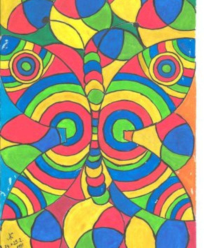 Butterfly	24. - 25.02.1999	29,7 x 21 cm	A 4	Wasserfarbe auf Papier
