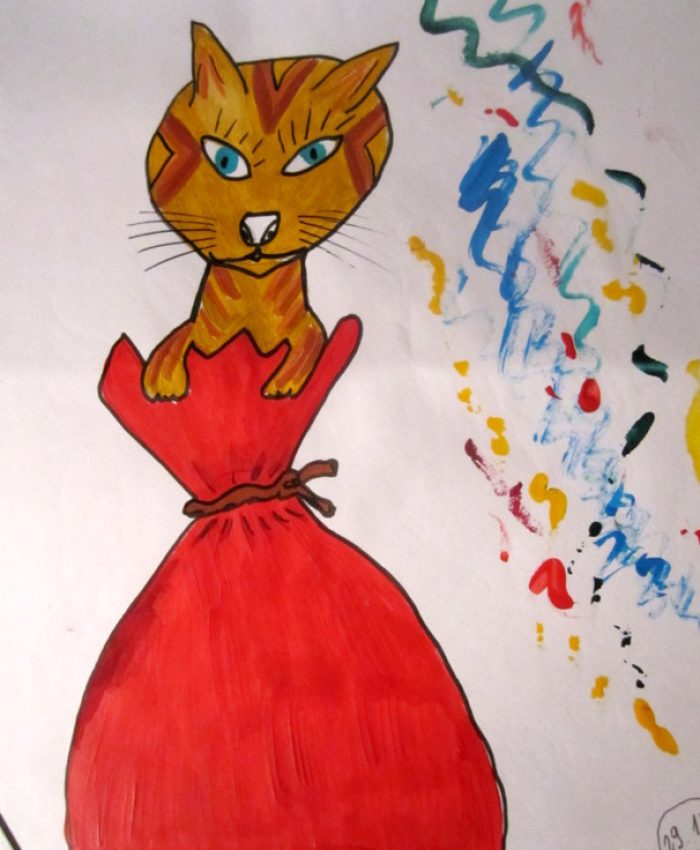 Katze im Sack	29.12.2015	32 x 24 cm		Acryl + Marker auf Papier
