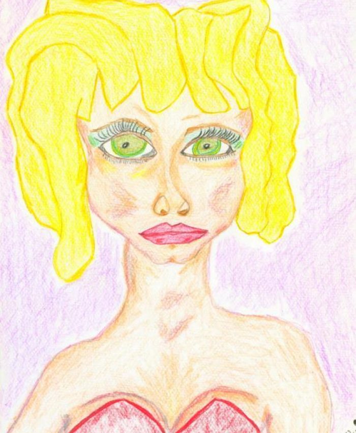 LadyB	25.12.2001	29,7 x 21 cm	Buntstift auf Papier
