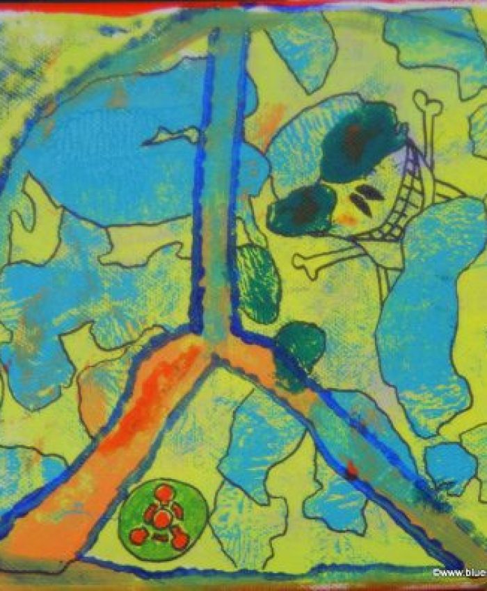 PoisonPeace	09.09.2013	20 x 20 cm	Acryl + Marker auf Leinwand