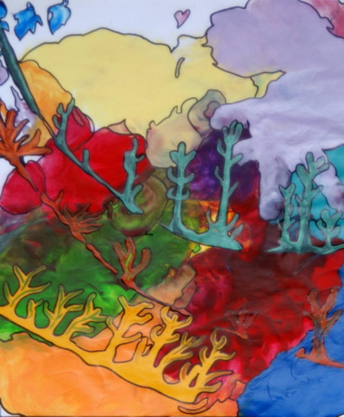 Stalagmit	25.08.2013	42 x 29,5 cm	A 3	Acryl + Marker auf Papier
