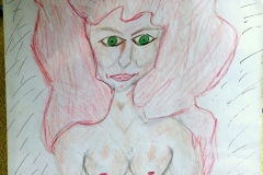 HairyLady	23.12.2001	56 x 42 cm	Buntstift auf Papier