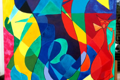 BluesanNE-O 11.03. - 13.08.2025 70 x 50 cm Mischtechnik auf Leinwand