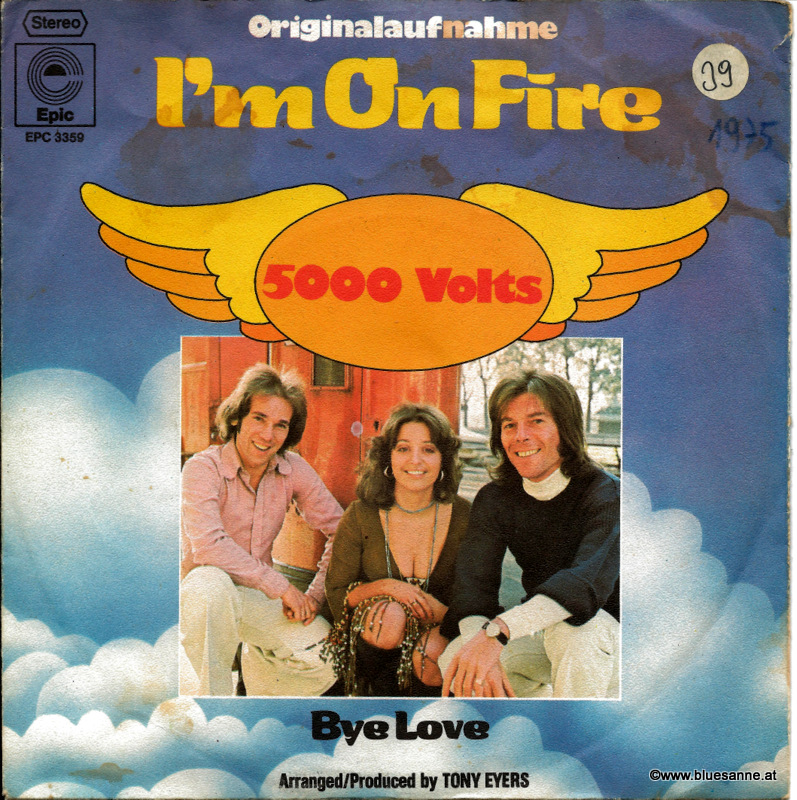 5000 Volts Im on fire 1975 Single