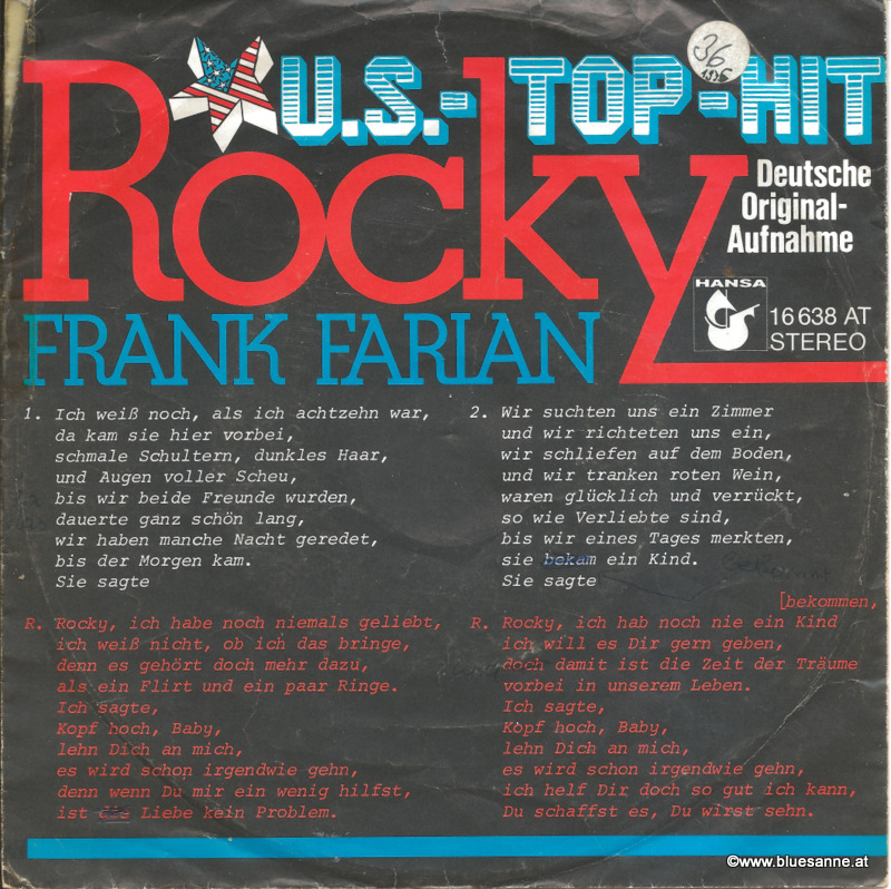 Frank Farian ‎– Rocky 1975