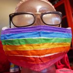 Mundschutz Maske Regenbogen